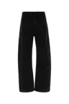 Entire Studios Wide Leg Denim Trousers With Belt Loops In Black