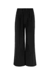 Entire Studios Front Pleats Wide-leg Cotton Pant In Black