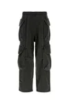 Entire Studios Cargo Style Cotton Joggers With Elastic Waistband In Black