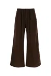 Entire Studios Brown Stretch Cotton Cinch Pant In Brown