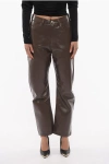 ENTIRE STUDIOS PATENT FAUX LEATHER PANTS WITH 5 POCKETS