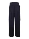 Entire Studios Pinch Pants Pleated Design Side Stripe In Blue