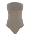 Entire Studios Pipette Strapless Bodysuit In Brown