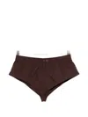 Entire Studios Pixie Buttoned Mini Shorts In Brown