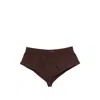 Entire Studios Pixie Buttoned Mini Shorts In Brown