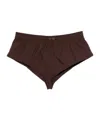 Entire Studios Pixie Buttoned Mini Shorts In Brown
