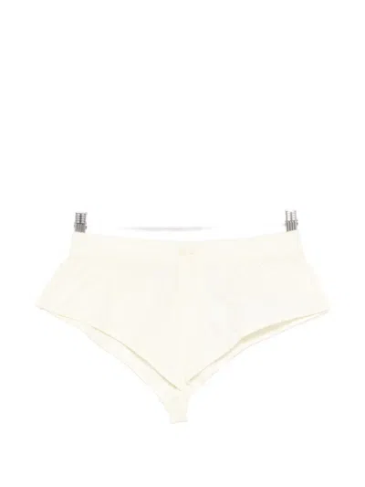 Entire Studios Pixie Buttoned Mini Shorts In Neutral