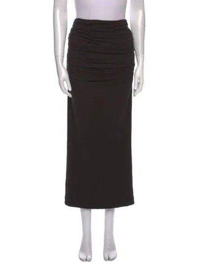 Pre-owned Entire Studios Pleated Accents Midi Length Skirt W/ Tags In Black