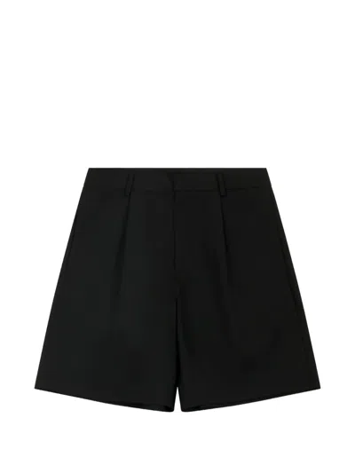 Entire Studios Pleated Tailored Shorts In Black