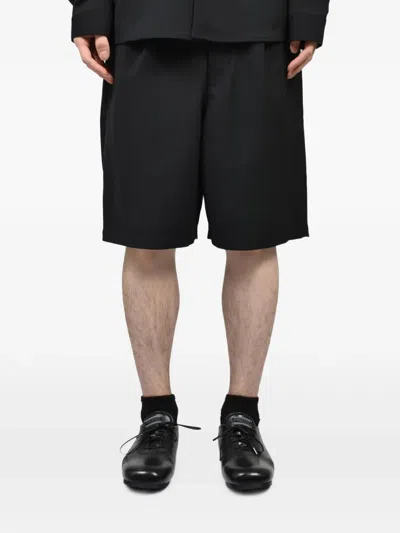 Entire Studios Pleated Tailored Shorts In Black