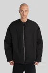 Entire Studios Collarless Padded Jacket In Black