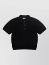 Entire Studios Classic Polo Shirt With Front Half Button Placket In Black