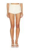 Entire Studios Booty Buttoned Mini Shorts In Neutral