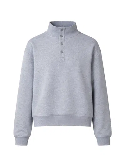 Entire Studios Port Buttoned-collar Cotton Pullover In Gray