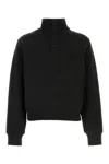 Entire Studios High-neck Buttoned Sweatshirt In Black