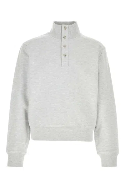 Entire Studios Button Mock-neck Sweater In White