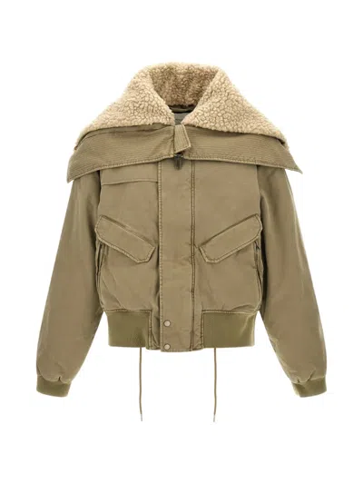 Entire Studios Portal Oversize-collar Jacket In Green