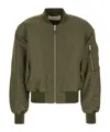 Entire Studios Nylon Bomber Jacket Puffer Jackets Green In Green