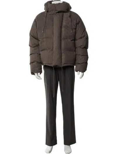 Pre-owned Entire Studios Puffer Coat In Brown