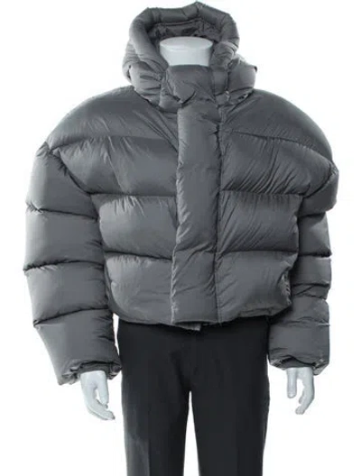 Pre-owned Entire Studios Puffer Coat In Gray