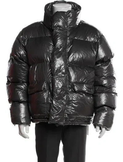 Pre-owned Entire Studios Puffer Coat In Gray