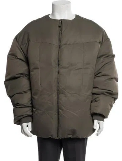 Pre-owned Entire Studios Puffer Coat In Green