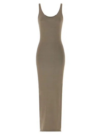 Entire Studios Raw Knit Dresses Beige In Brown