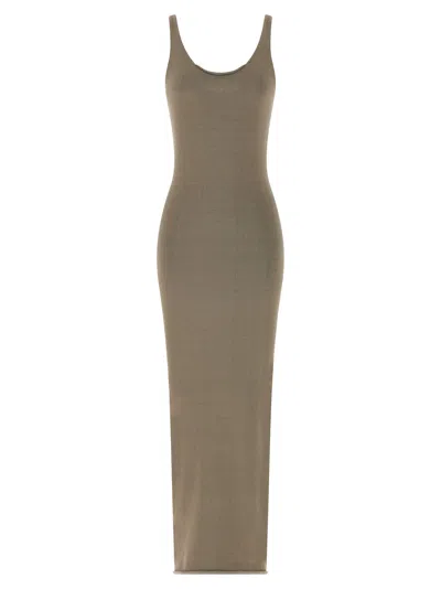 Entire Studios Raw Knit Dresses Beige In Brown