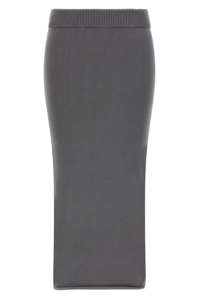 Entire Studios Raw-edge Pencil Skirt In Gray