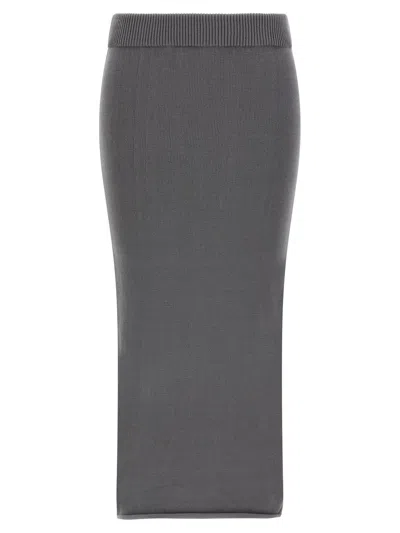 Entire Studios 'raw Knit Skirt In Gray