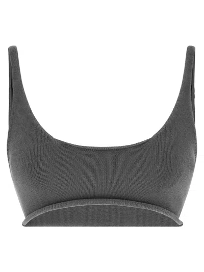 Entire Studios 'raw Knit' Top In Gray
