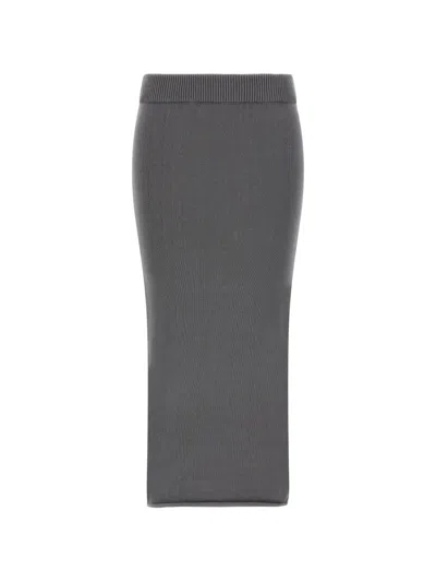 Entire Studios Raw-edge Pencil Skirt In Gray