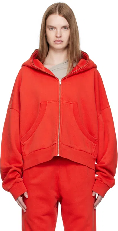 Entire Studios Red Eternal Zip Hoodie