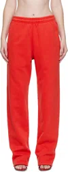 Entire Studios Red Straight-leg Sweatpants In Red