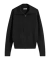 Entire Studios Relaxed Zip-up Knitted Jacket In Black