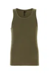 Entire Studios Army Green Stretch Cotton Tank Top