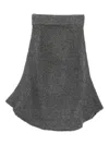 Entire Studios Ribbed A-line Skirt In Gray