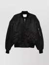Entire Studios Broad Oversized Satin Bomber Jacket In Black