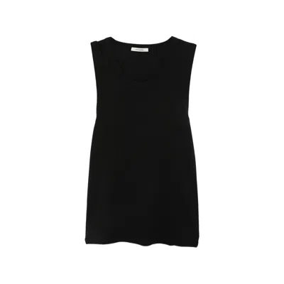 Entire Studios Ribbed Cotton Tank Top In Black