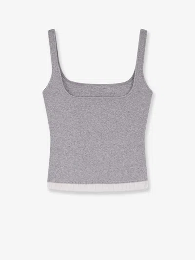 Entire Studios Ribbed Cotton Tank Top In Gray