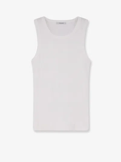 Entire Studios Ribbed Cotton Tank Top In White