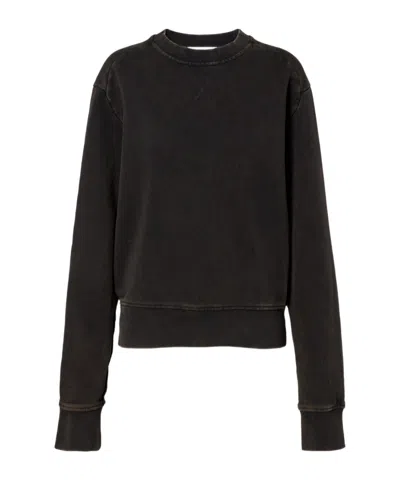 Entire Studios Ribbed Crew Neck Sweatshirt In Black