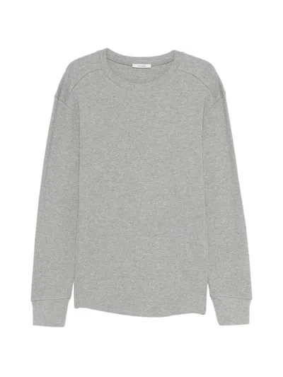 Entire Studios Ribbed Crew-neck Sweatshirt In Gray