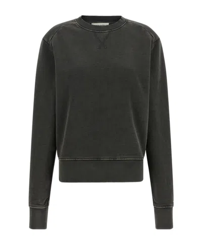 Entire Studios Ribbed Crew-neck Sweatshirt In Black