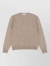 Entire Studios Ribbed Cuff Crew Neck Sweater Design In Neutral