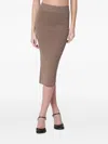 Entire Studios Ribbed-knit Pencil Skirt In Brown