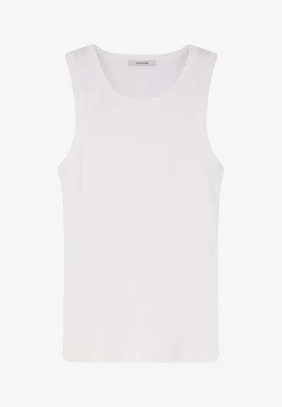 Entire Studios Ribbed Knit Sleeveless T-shirt In Brown