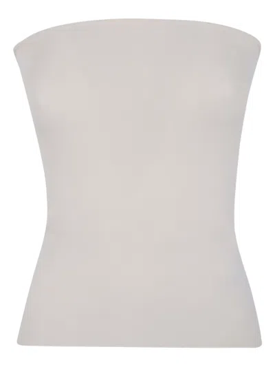 ENTIRE STUDIOS RIBBED-KNIT STRAPLESS TOP