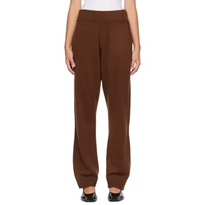 Entire Studios Ribbed Knit Sweatpants In Brown