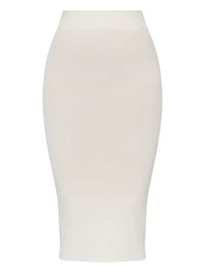 Entire Studios Ribbed Midi Skirt In Brown